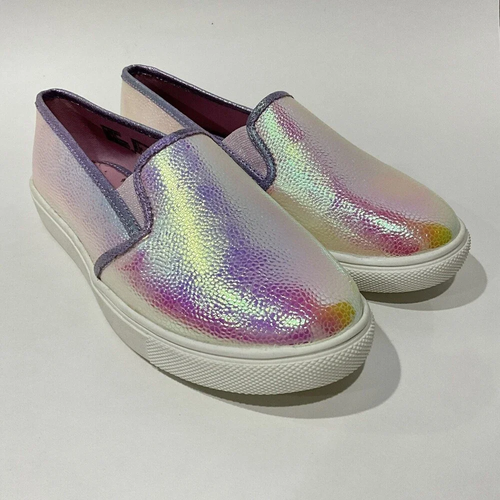 Wonder Nation Iridescent Slip-on Loafers Girls 2